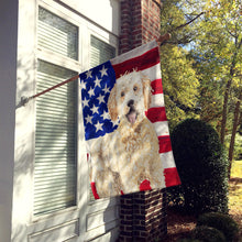 Load image into Gallery viewer, Patriotic USA Goldendoodle Flag Canvas House Size CK1731CHF