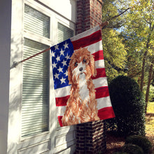 Load image into Gallery viewer, Patriotic USA Cavapoo Flag Canvas House Size CK1733CHF