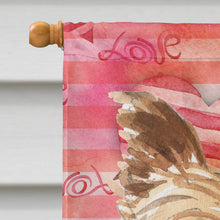 Load image into Gallery viewer, Love a Yorkie Yorkshire Terrier Flag Canvas House Size CK1743CHF