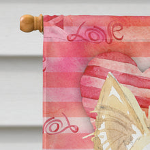 Load image into Gallery viewer, Love a White Collie Flag Canvas House Size CK1745CHF