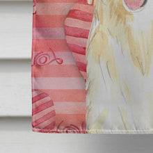 Load image into Gallery viewer, Love a White Collie Flag Canvas House Size CK1745CHF