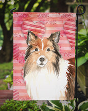 Load image into Gallery viewer, Love a Sheltie Garden Flag - Outdoor Decorative Yard Flag CK1753GF