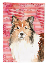 Load image into Gallery viewer, Love a Sheltie Garden Flag - Outdoor Decorative Yard Flag CK1753GF