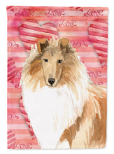Load image into Gallery viewer, Love a Rough Collie Flag Canvas House Size CK1756CHF