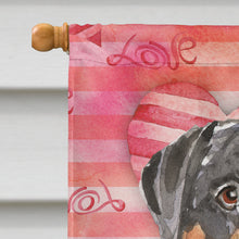 Load image into Gallery viewer, Love a Rottweiler Flag Canvas House Size CK1757CHF