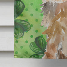Load image into Gallery viewer, Shamrocks Yorkie Yorkshire Terrier Flag Canvas House Size CK1780CHF