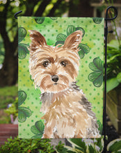 Load image into Gallery viewer, Shamrocks Yorkie Yorkshire Terrier Garden Flag - Outdoor Decorative Yard Flag CK1780GF