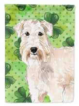 Load image into Gallery viewer, Shamrocks Wheaten Terrier Flag Canvas House Size CK1783CHF