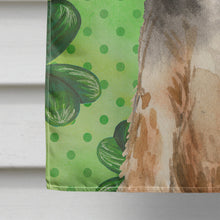 Load image into Gallery viewer, Shamrocks Welsh Terrier Flag Canvas House Size CK1784CHF