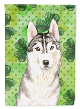 Load image into Gallery viewer, Shamrocks Siberian Husky Flag Canvas House Size CK1787CHF