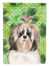 Load image into Gallery viewer, Shamrocks Shih Tzu Garden Flag - Outdoor Decorative Yard Flag CK1789GF