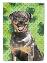 Load image into Gallery viewer, Shamrocks Rottweiler Flag Canvas House Size CK1794CHF