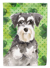 Load image into Gallery viewer, Shamrocks Schnauzer #2 Flag Canvas House Size CK1796CHF