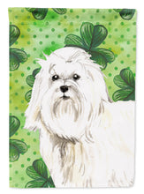 Load image into Gallery viewer, Shamrocks Maltese Garden Flag - Outdoor Decorative Yard Flag CK1797GF