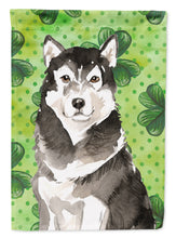 Load image into Gallery viewer, Shamrocks Alaskan Malamute Flag Canvas House Size CK1798CHF