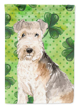 Load image into Gallery viewer, Shamrocks Lakeland Terrier Flag Canvas House Size CK1799CHF
