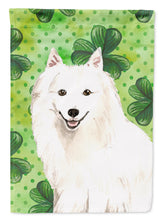 Load image into Gallery viewer, Shamrocks Japanese Spitz Flag Canvas House Size CK1801CHF