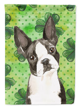 Load image into Gallery viewer, Shamrocks Boston Terrier Flag Canvas House Size CK1812CHF