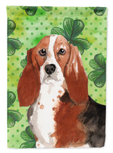Load image into Gallery viewer, Shamrocks Basset Hound Garden Flag - Outdoor Decorative Yard Flag CK1816GF