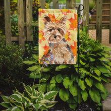 Load image into Gallery viewer, Fall Leaves Yorkie Yorkshire Terrier Garden Flag - Outdoor Decorative Yard Flag CK1817GF