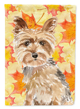Load image into Gallery viewer, Fall Leaves Yorkie Yorkshire Terrier Garden Flag - Outdoor Decorative Yard Flag CK1817GF