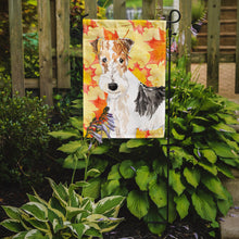 Load image into Gallery viewer, Fall Leaves Fox Terrier Garden Flag - Outdoor Decorative Yard Flag CK1818GF