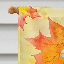 Load image into Gallery viewer, Fall Leaves Shih Tzu Flag Canvas House Size CK1826CHF
