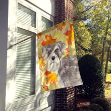 Load image into Gallery viewer, Fall Leaves Schnauzer #1 Flag Canvas House Size CK1829CHF