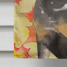 Load image into Gallery viewer, Fall Leaves Rottweiler Flag Canvas House Size CK1831CHF