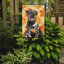 Load image into Gallery viewer, Fall Leaves Rottweiler Garden Flag - Outdoor Decorative Yard Flag CK1831GF