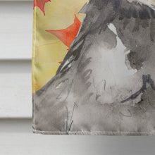 Load image into Gallery viewer, Fall Leaves Schnauzer #2 Flag Canvas House Size CK1833CHF