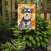 Load image into Gallery viewer, Fall Leaves Schnauzer #2 Garden Flag - Outdoor Decorative Yard Flag CK1833GF