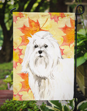 Load image into Gallery viewer, Fall Leaves Maltese Garden Flag - Outdoor Decorative Yard Flag CK1834GF