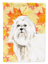 Load image into Gallery viewer, Fall Leaves Maltese Garden Flag - Outdoor Decorative Yard Flag CK1834GF