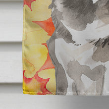 Load image into Gallery viewer, Fall Leaves Alaskan Malamute Flag Canvas House Size CK1835CHF