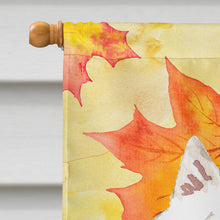 Load image into Gallery viewer, Fall Leaves Japanese Spitz Flag Canvas House Size CK1838CHF