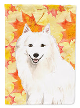 Load image into Gallery viewer, Fall Leaves Japanese Spitz Flag Canvas House Size CK1838CHF