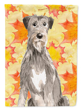 Load image into Gallery viewer, Fall Leaves Irish Wolfhound Flag Canvas House Size CK1839CHF