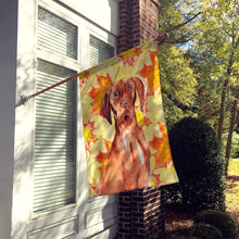 Load image into Gallery viewer, Fall Leaves Vizsla Flag Canvas House Size CK1840CHF