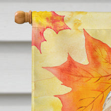 Load image into Gallery viewer, Fall Leaves Goldendoodle Flag Canvas House Size CK1842CHF