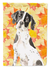 Load image into Gallery viewer, Fall Leaves English Pointer Flag Canvas House Size CK1843CHF