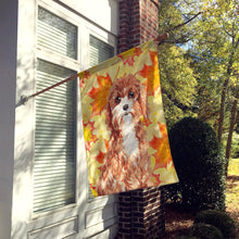 Load image into Gallery viewer, Fall Leaves Cavapoo Flag Canvas House Size CK1844CHF