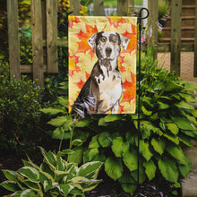 Load image into Gallery viewer, Fall Leaves Catahoula Leopard Dog Garden Flag - Outdoor Decorative Yard Flag CK1845GF
