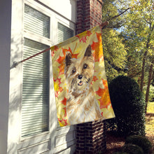 Load image into Gallery viewer, Fall Leaves Cairn Terrier Flag Canvas House Size CK1846CHF