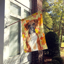 Load image into Gallery viewer, Fall Leaves Boxer Flag Canvas House Size CK1847CHF