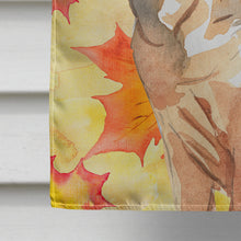 Load image into Gallery viewer, Fall Leaves Bloodhound Flag Canvas House Size CK1850CHF