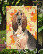 Load image into Gallery viewer, Fall Leaves Bloodhound Garden Flag - Outdoor Decorative Yard Flag CK1850GF