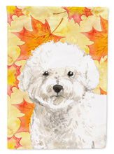 Load image into Gallery viewer, Fall Leaves Bichon Frise Garden Flag - Outdoor Decorative Yard Flag CK1851GF