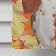 Load image into Gallery viewer, Fall Leaves Basset Hound Flag Canvas House Size CK1853CHF
