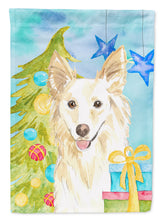 Load image into Gallery viewer, Christmas Tree White Collie Garden Flag - Outdoor Decorative Yard Flag CK1856GF